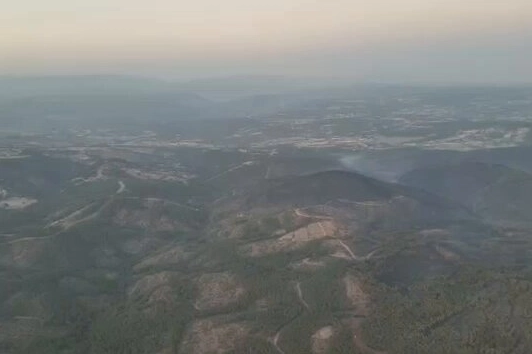 Bursa’da Harmancık yangını söndürüldü, soğutma sürüyor